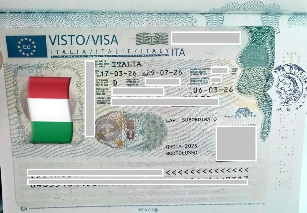 Client visa success story document (personal details redacted)