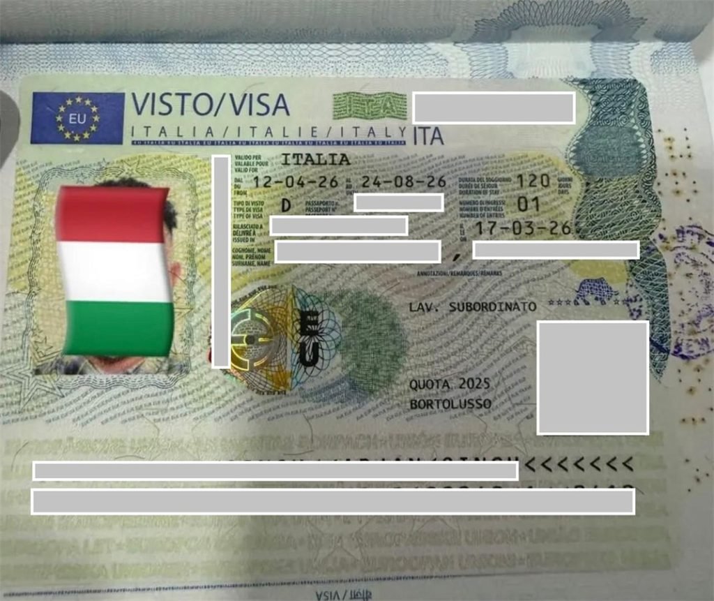 Client visa success story document (personal details redacted)