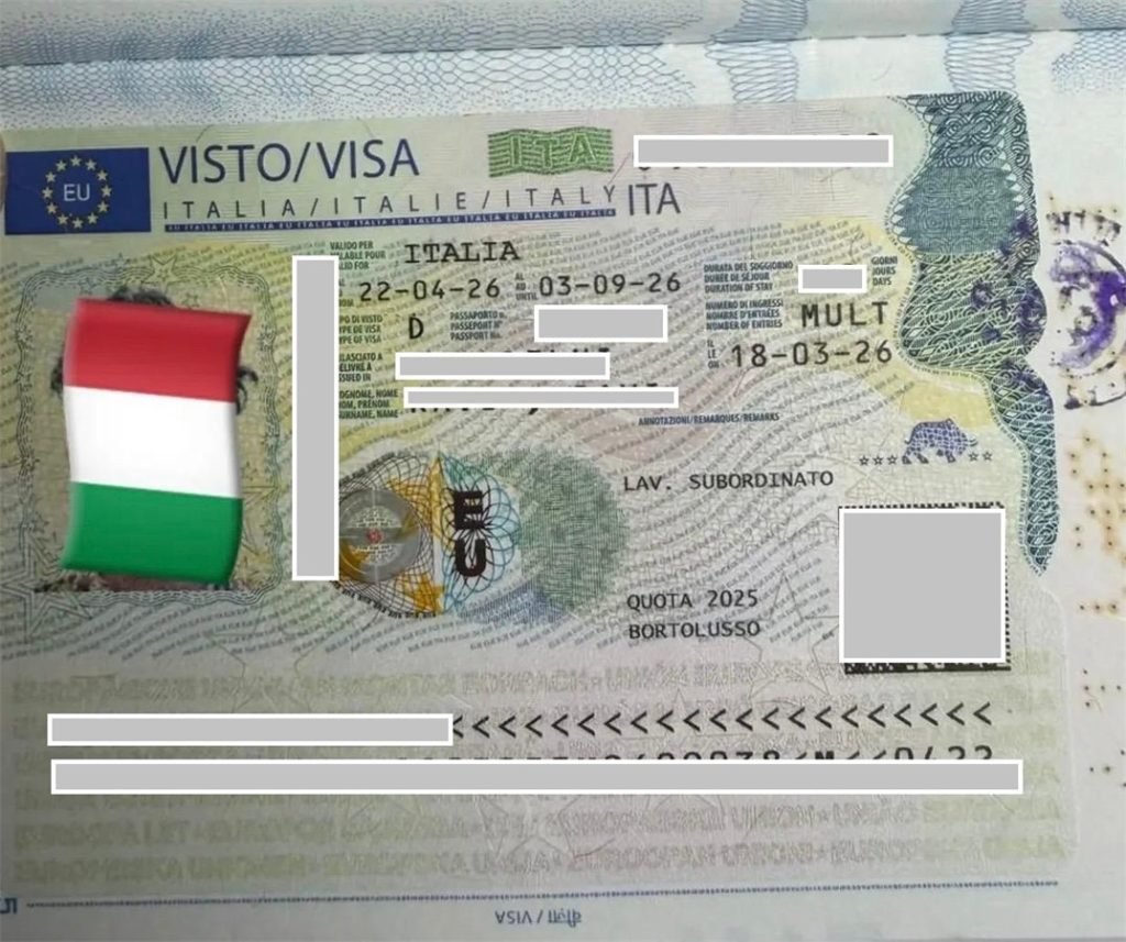 Client visa success story document (personal details redacted)