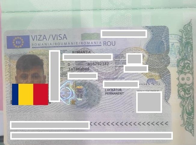Client visa success story document (personal details redacted)