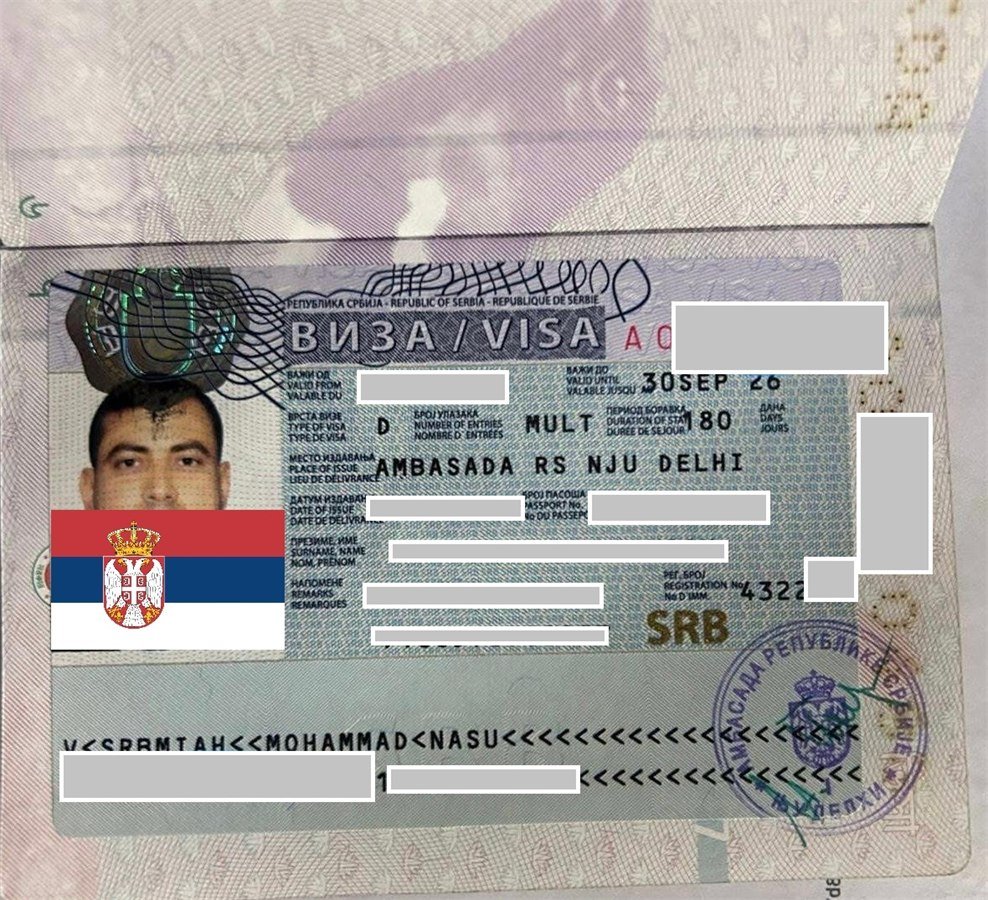 Client visa success story document (personal details redacted)